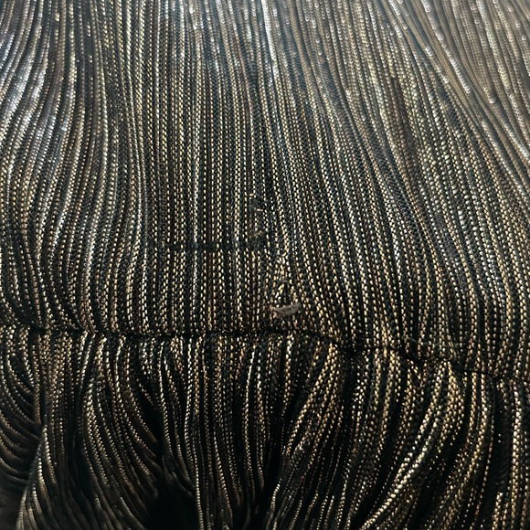 Sabina Musayev Bronze long tiered long sleeve dress with Plunge Neckline - Picture 9 of 9